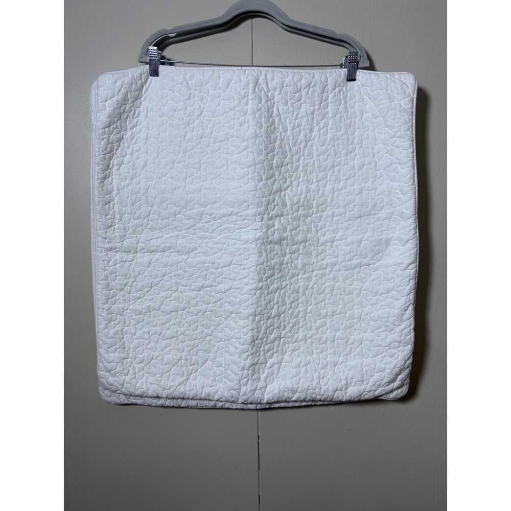 IKEA Alina White Quilted Pillow Shams Set of 2 Square 26x26 Zip Bedding Decor